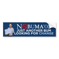 Nobuma Looking For Change Bumper Sticker bumper stickers by monkeyclown Nobuma Looking For Change Bumper Sticker bumper stickers