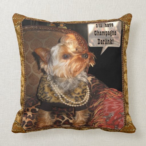 Noche del fiesta de Yorkie Cojines