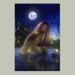 Nocturnal swim (vertical) print