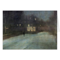 Nocturne In Gray And Gold Snow In Chelsea By Whist Greeting Cards