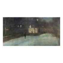 Nocturne In Gray And Gold Snow In Chelsea By Whist Picture Card
