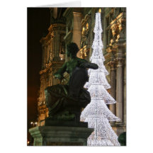 Nöel à Paris III - Hotel de Ville Greeting Cards