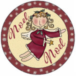 Noel Angel Christmas Tree Ornament Photo Cut Out