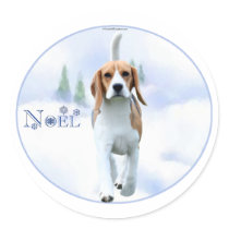 Noel Beagle Stickers