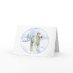 Noel Bedlington Terrier Greeting Card