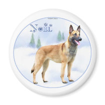 Noel Belgian Malinois Refrigerator Magnet