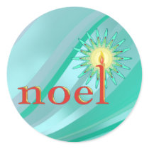 NOEL & CANDLE by SHARON SHARPE stickers by sharonsharpe NOEL & CANDLE by SHARON SHARPE stickers