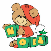 NOEL Cute Christmas Bear photo sculptures by doonidesigns NOEL Cute Christmas Bear photo sculptures