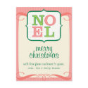 Noel Personalized Christmas Postcard postcard