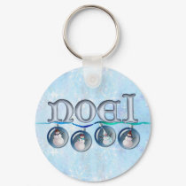 NOEL SNOWMAN GLOBES by SHARON SHARPE keychains by sharonsharpe NOEL SNOWMAN GLOBES by SHARON SHARPE keychains