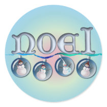 NOEL SNOWMAN GLOBES by SHARON SHARPE stickers by sharonsharpe NOEL SNOWMAN GLOBES by SHARON SHARPE stickers