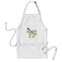 Noel Zebra aprons by CelebrationZazzle Noel Zebra aprons