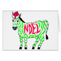Noel Zebra cards by TeeZazzle Noel Zebra cards