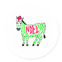 Noel Zebra stickers
