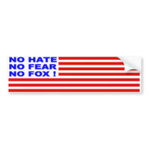 NoFox Bumper Sticker bumper stickers