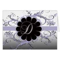 nogram Letter D Violet Greeting Card