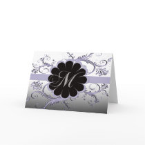 nogram Letter M Violet Cards