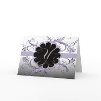 nogram Letter V Violet Card