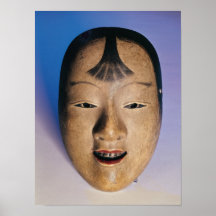 Noh theatre mask of a young boy called print