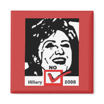 nohillary copy, Hillary, 2008 magnets