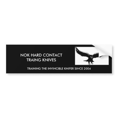 NOK HARD CONTACT TRAING KNIVES, T... BUMPER STICKER by amok_Nok
