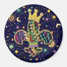 NOLA Dat Fleur de beads Refrigerator Magnet