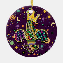 NOLA Dat Fleur de is beads Christmas Tree Ornaments