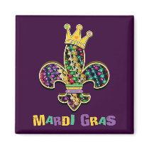 NOLA Dat Fleur de lis beads Refrigerator Magnet