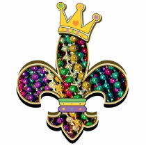 NOLA Dat Fleur de lis beads Acrylic Cut Out