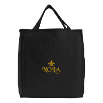 NOLA Fleur De Lis Embroidered Bag