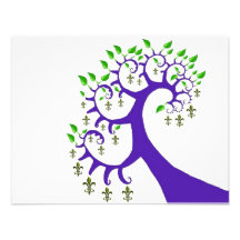 NOLA FLEUR DE LIS TREE CUSTOM INVITATION