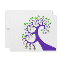 NOLA FLEUR DE LIS TREE CUSTOM INVITATION