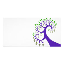 NOLA FLEUR DE LIS TREE PERSONALIZED PHOTO CARD