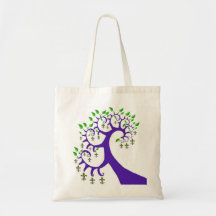 NOLA FLEUR DE LIS TREE TOTE BAGS