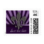NOLA Save the Date Fleur-di-lis USPS postage