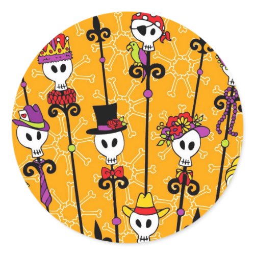 NOLA VOODOO SKULL MARDI GRAS PARTY sticker