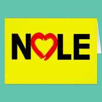 NOLE with Heart on Tshirts, Mugs, Caps cards