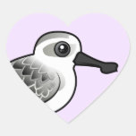 Spoon-billed Sandpiper non-breeding Heart Sticker