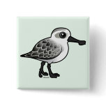 Spoon-billed Sandpiper non-breeding Square Button