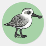 Spoon-billed Sandpiper non-breeding Round Sticker