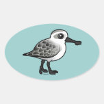 Spoon-billed Sandpiper non-breeding Oval Sticker