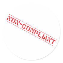 Non-Compliant Sticker