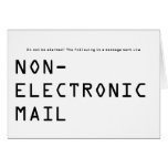 Non-Electronic E-mail Cards