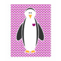non-fitted penguin hearts shirt