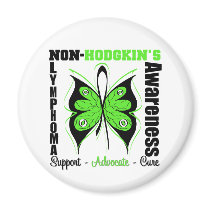 Non-Hodgkins Lymphoma  Awareness Butterfly magnets
