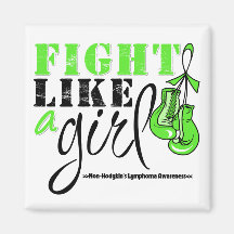Non-Hodgkin's Lymphoma Awareness Fight Like a Girl Refrigerator Magnets