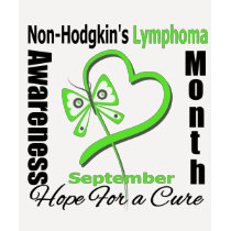 Non Hodgkins Lymphoma Awareness Heart t-shirts