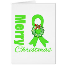 Non-Hodgkins Lymphoma Awareness  Merry Christmas R Card