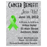 Non-Hodgkin's Lymphoma Benefit Gray Floral Flyer Non-Hodgkin's Lymphoma Benefit Gray Floral Flyer