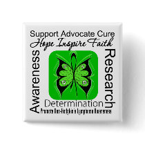 Non-Hodgkins Lymphoma Butterfly Inspirations buttons